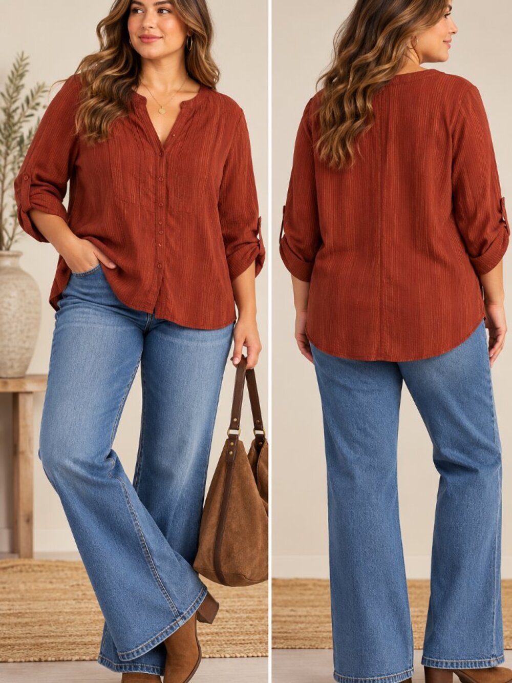 prAna Katya Long Sleeve Top Rhubarb Organic Cotton Blouse XL NWT
